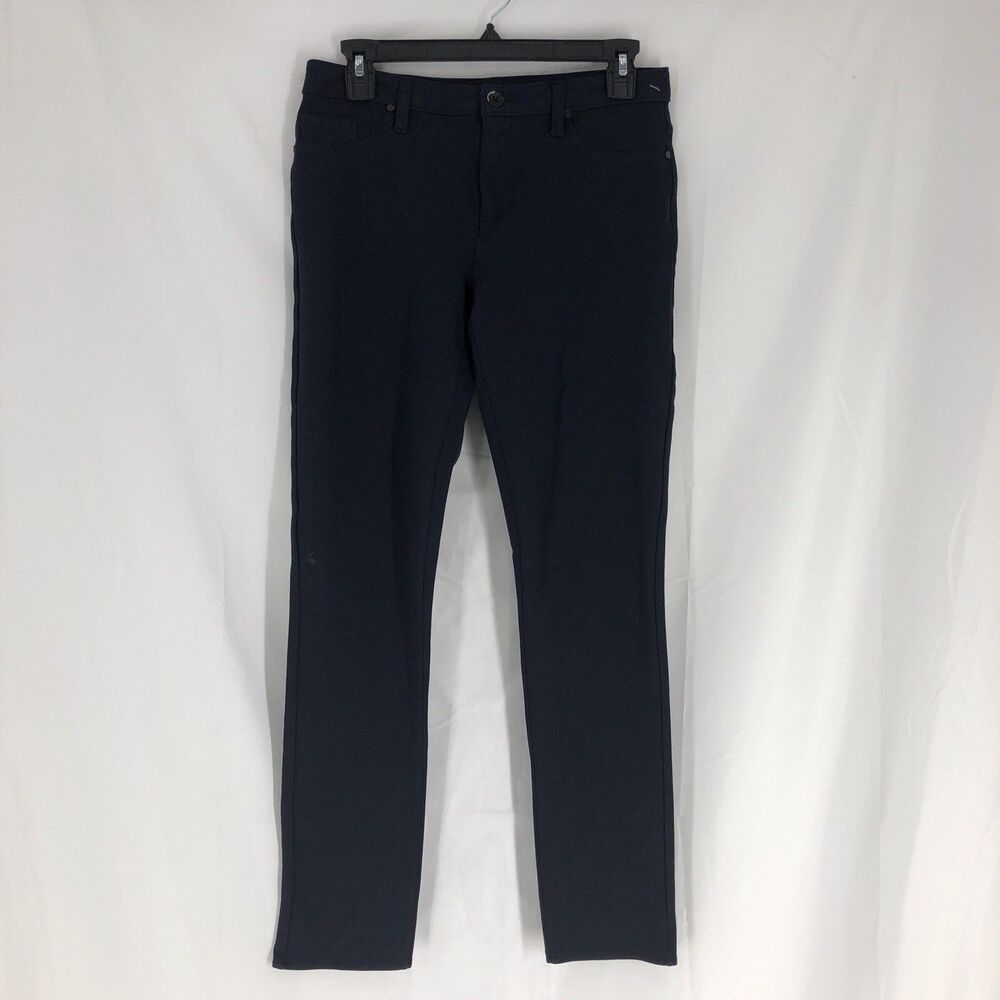 Calvin Klein Jeans Womens Pants Size 8 Navy Blue Ponte Skinny Leg Stretch Casual